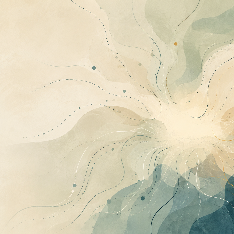 Illustration_Hypnosepsychotherapie Abstrakte Illustration zur Hypnosepsychotherapie mit geschwungenen Linien und Landschaftsformen